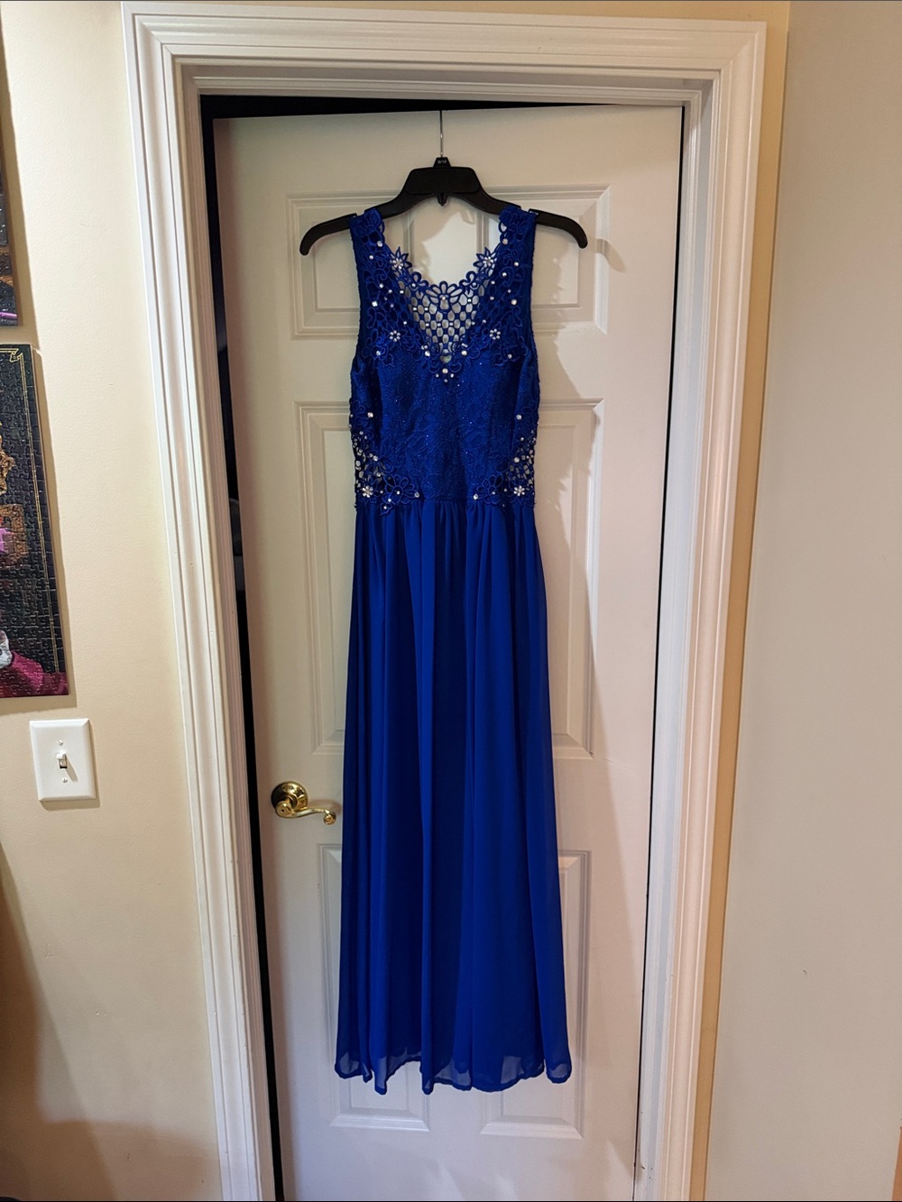 City Studio Royal Blue Embellished Lace Prom Dress